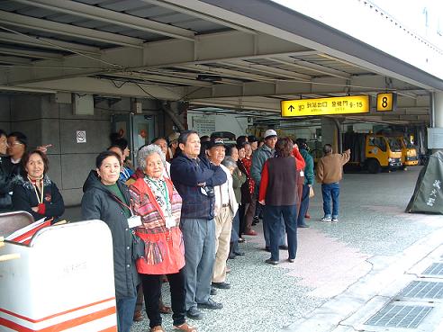 社區老者至台北松山機場停機坪參觀