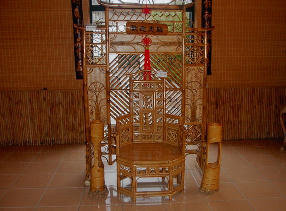 竹藝術品－屏風太師椅